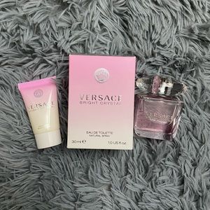 Versace Bright Chrystal (1 fl. Oz.) and Travel-Sized Body Lotion (.8 fl. Oz)